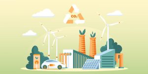 Recycling carbon dioxide vector concept Recycling carbon dioxide vector concept